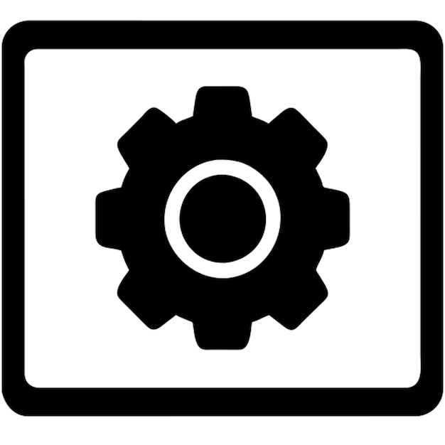 cute gears pictogram