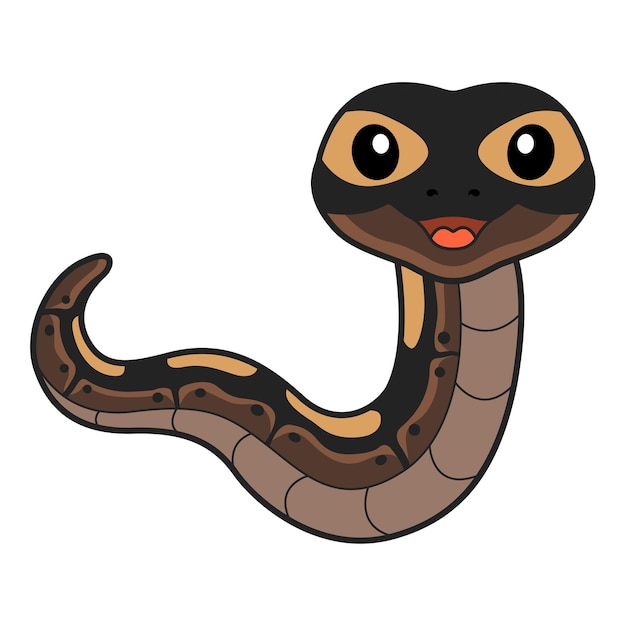 Cute ghi mojave ball python cartoon