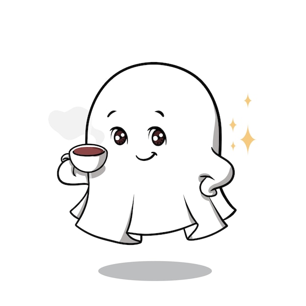 Cute Ghost Cartoon Character