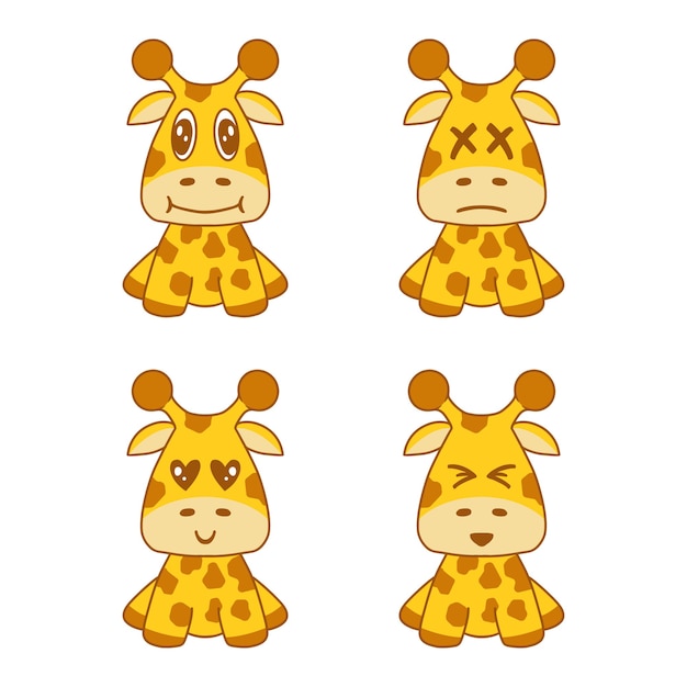 Cute giraffe set