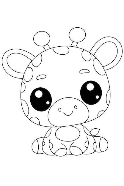 Cute Giraffe Squishmallow Coloring Page