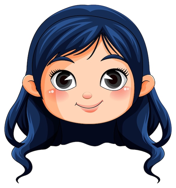 Cute girl cartoon character