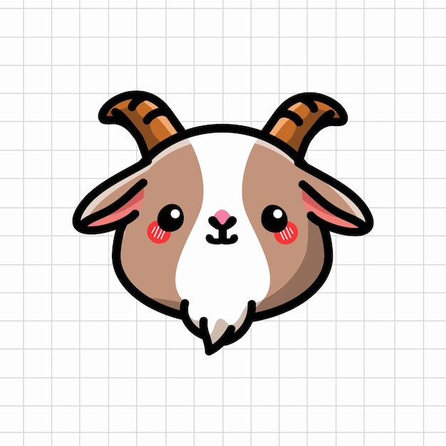 Cute Goat Vector Illustration