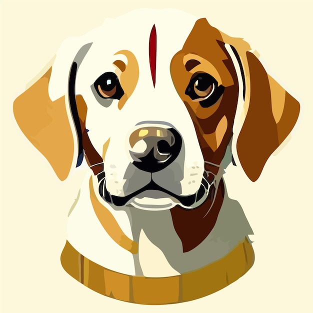 Cute Golden Retriever of Dog Breed Vector Illustration with white background