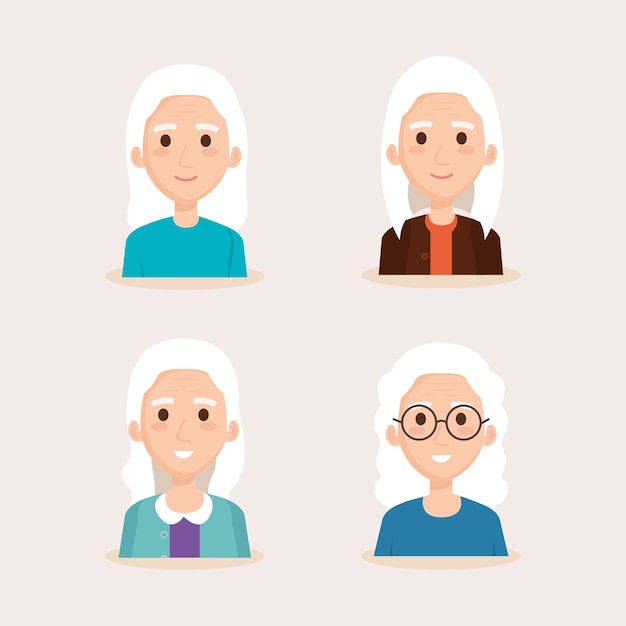 cute grandmothers avatars characters