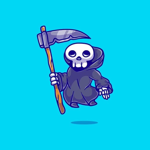 Cute grim reaper illustration