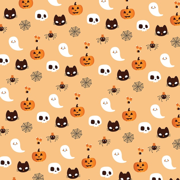 Cute Halloween Background Illustration