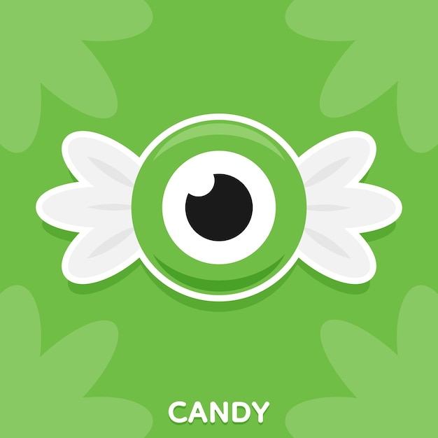 Cute Halloween candy Vector Illustration