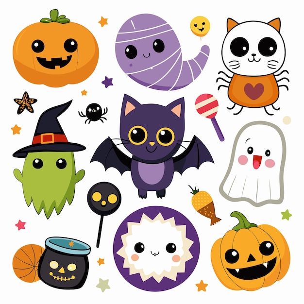 Cute Halloween Character Set