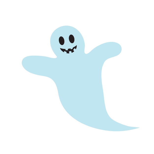 Cute Halloween flying ghost Cartoon character