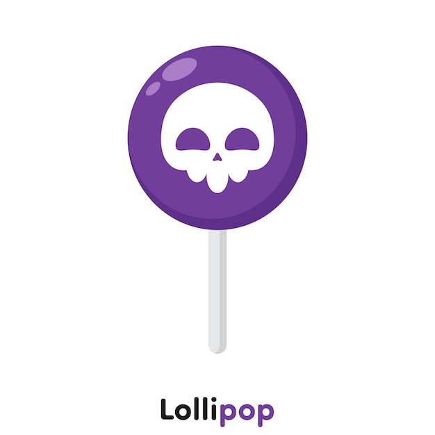 Cute Halloween lollipop Vector Illustration