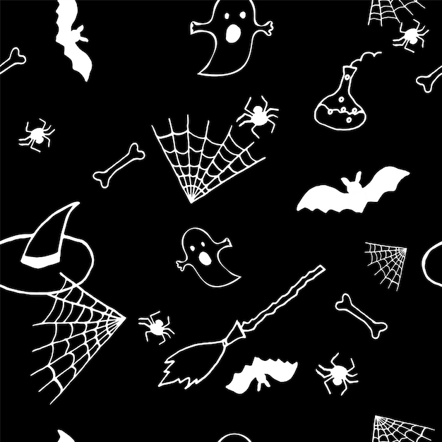 Cute Halloween seamless pattern