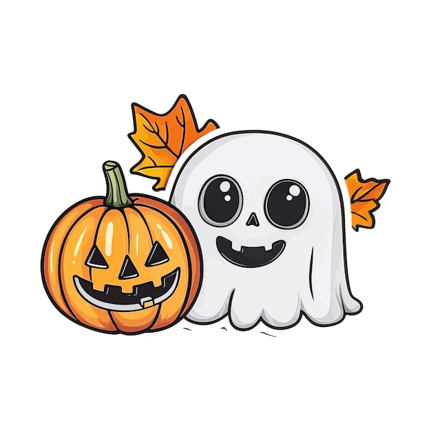 Cute Halloween sticker vector art