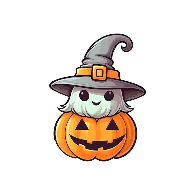 cute Halloween sticker vector