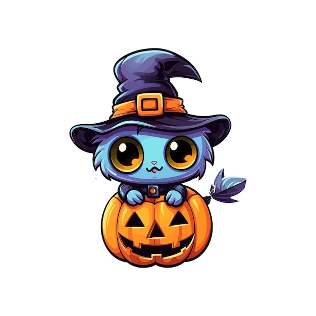 cute Halloween sticker vector