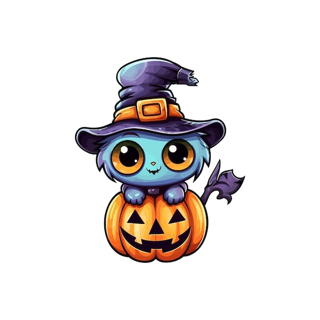 cute Halloween sticker vector