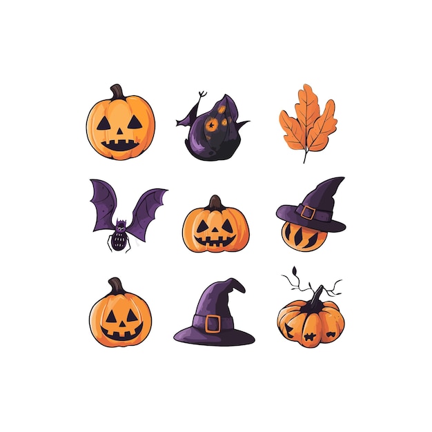 cute Halloween sticker vector