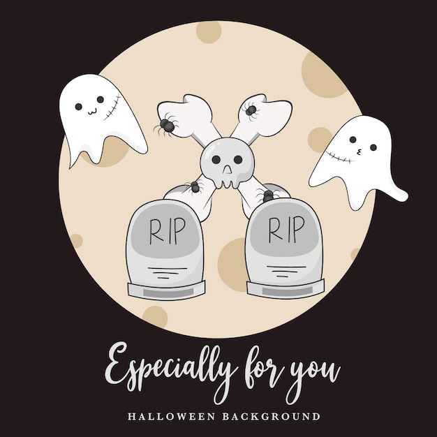 cute halloween template background