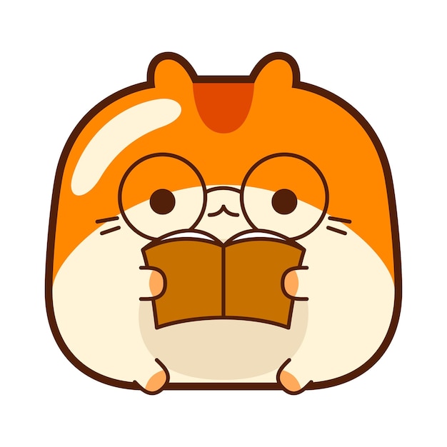 Cute Hamster in Cartoon Style