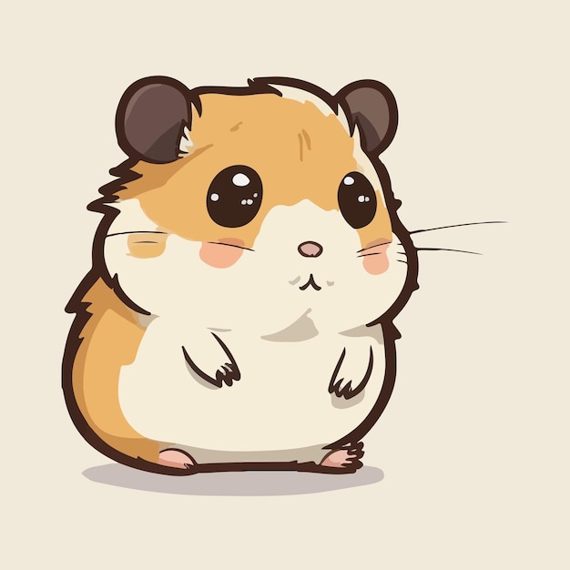 Cute hamster cartoon style