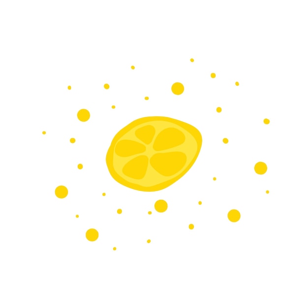 Cute hand drawn card with funny lemon fruit image