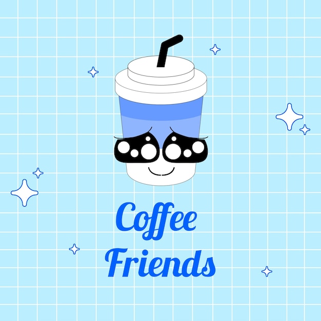 Vector cute hand drawn cup illustration