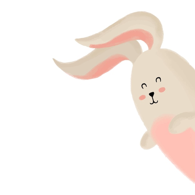 Cute handdrawn vector bunny