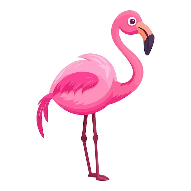 Cute Happy cartoon Flamingo