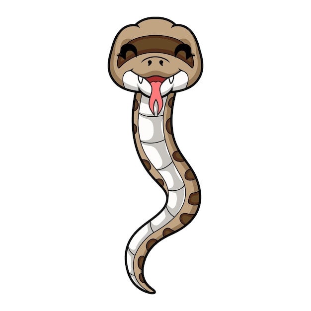 Cute happy gopher snake cartoon