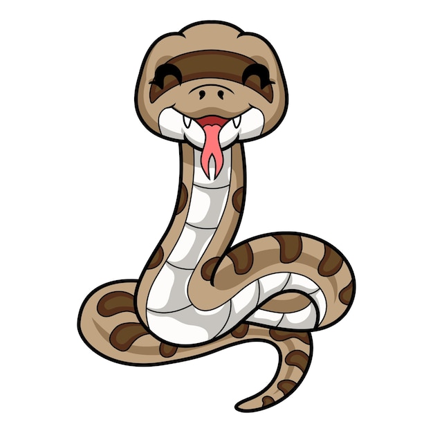 Cute happy gopher snake cartoon