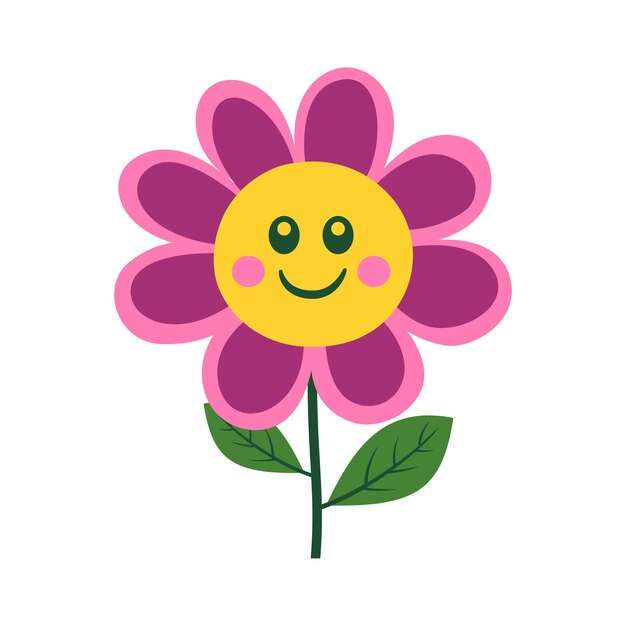 Cute Happy Smile Purple Sunflower Daisy Flower Floral in the Park