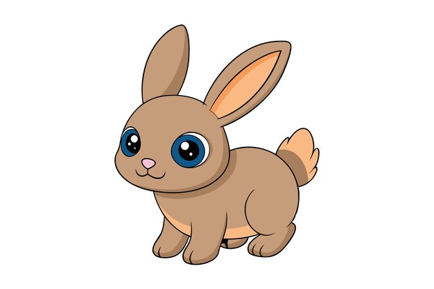 Vector a cute hare charming vector illustration art for printable graphics design