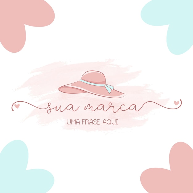 Cute hat logo vector