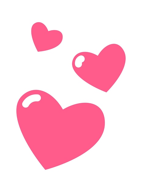 Cute hearts icon Vector illustration