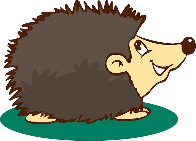 Cute hedgehog in cartoon stile Forest animal cartoon vector