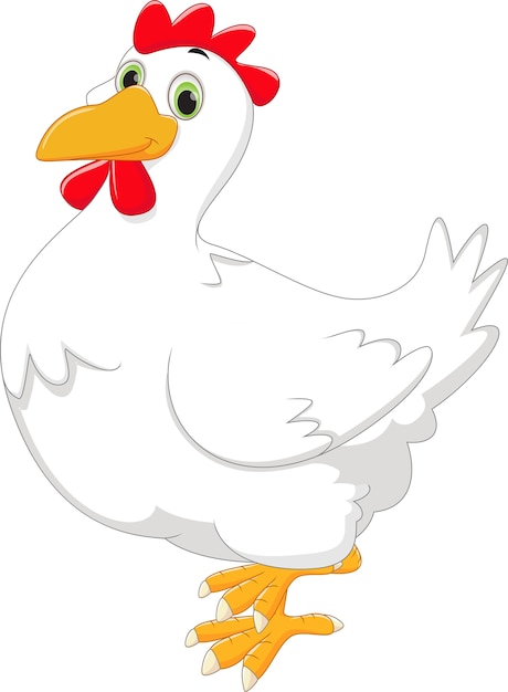 cute hen cartoon