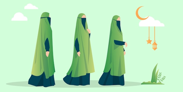 cute hijab character