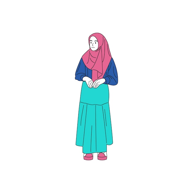 Cute Hijab Illustration