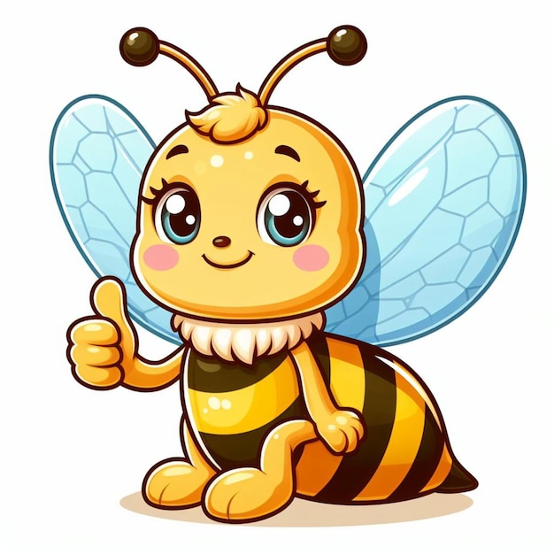 Cute Honey Bee Vector Cartoon illustration