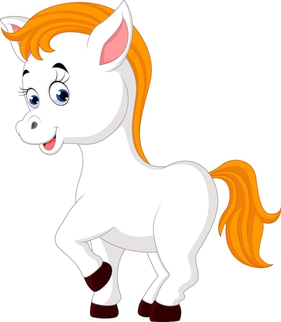 cute horse cartoon