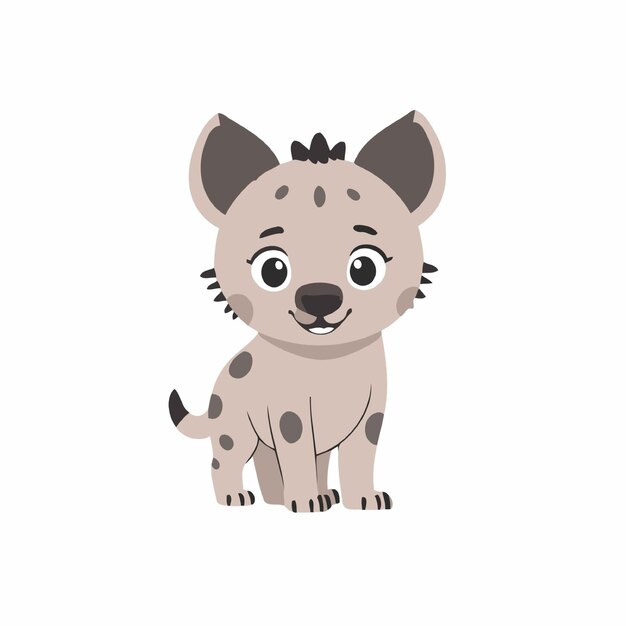 Vector cute hyena for children vector illustration