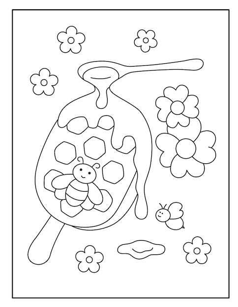 Cute ice cream coloring page