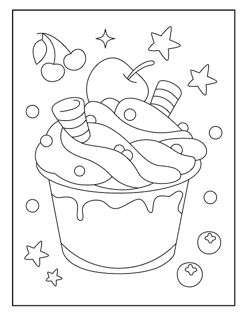 Cute ice cream coloring pages