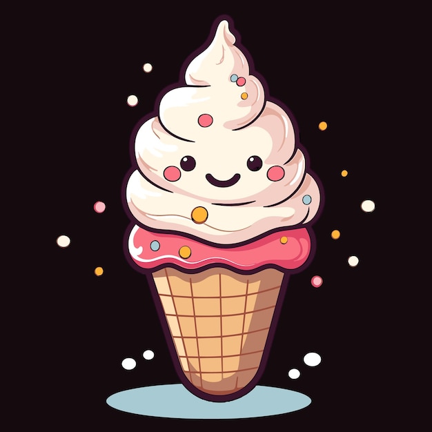 cute ice cream ice cream cone vector illustrations