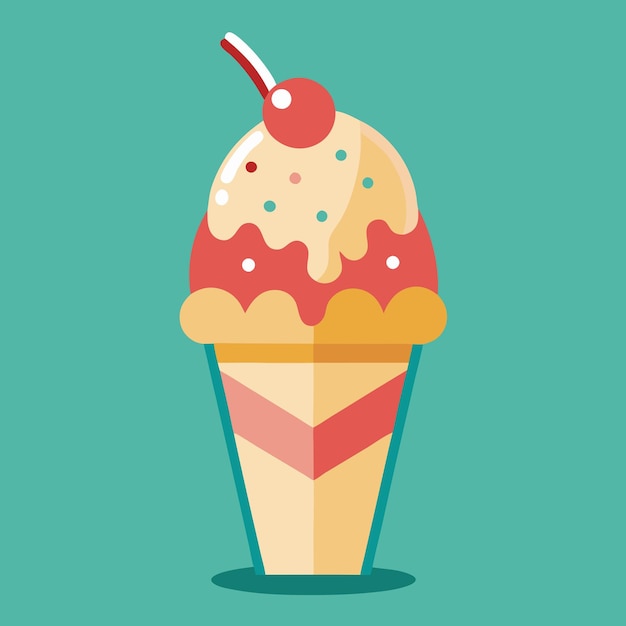 Cute ice cream vector