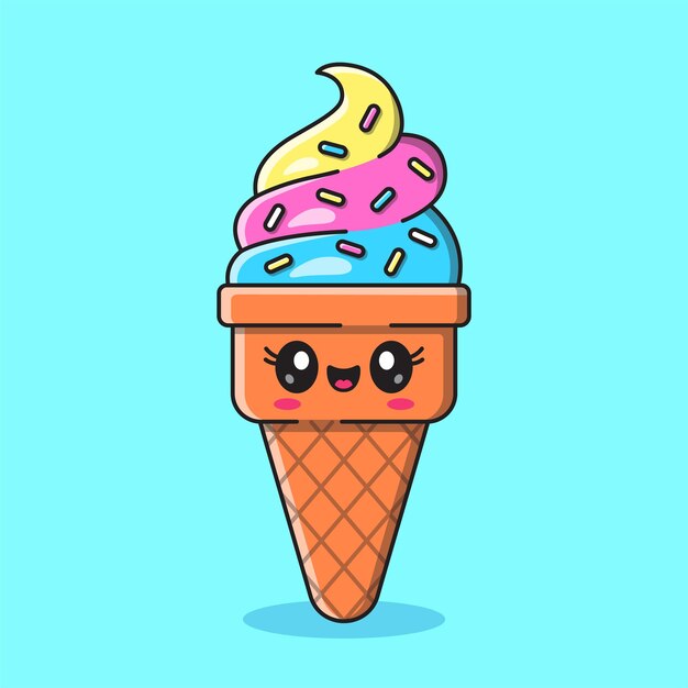 Vector cute ice cream