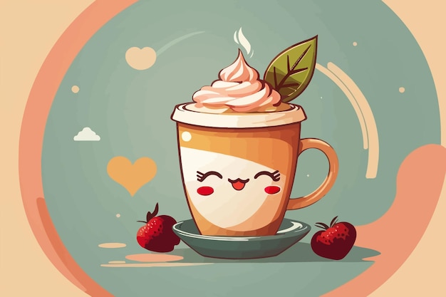 cute illustration logo coffee shop