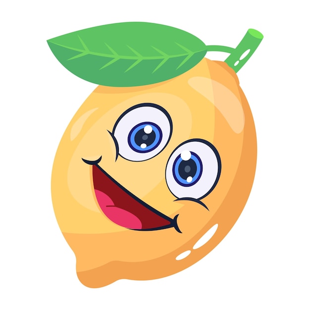 A cute isometric icon of lemon vector design