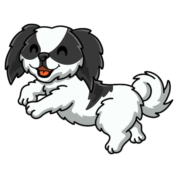 Cute japanese chin dog cartoon