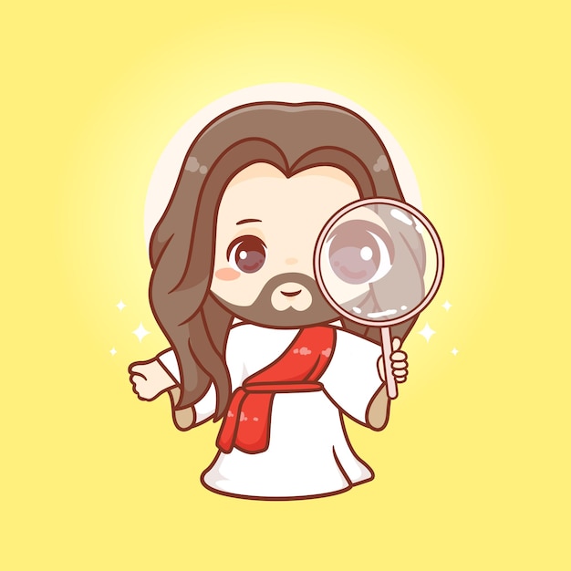 Cute jesus christ god cartoon design